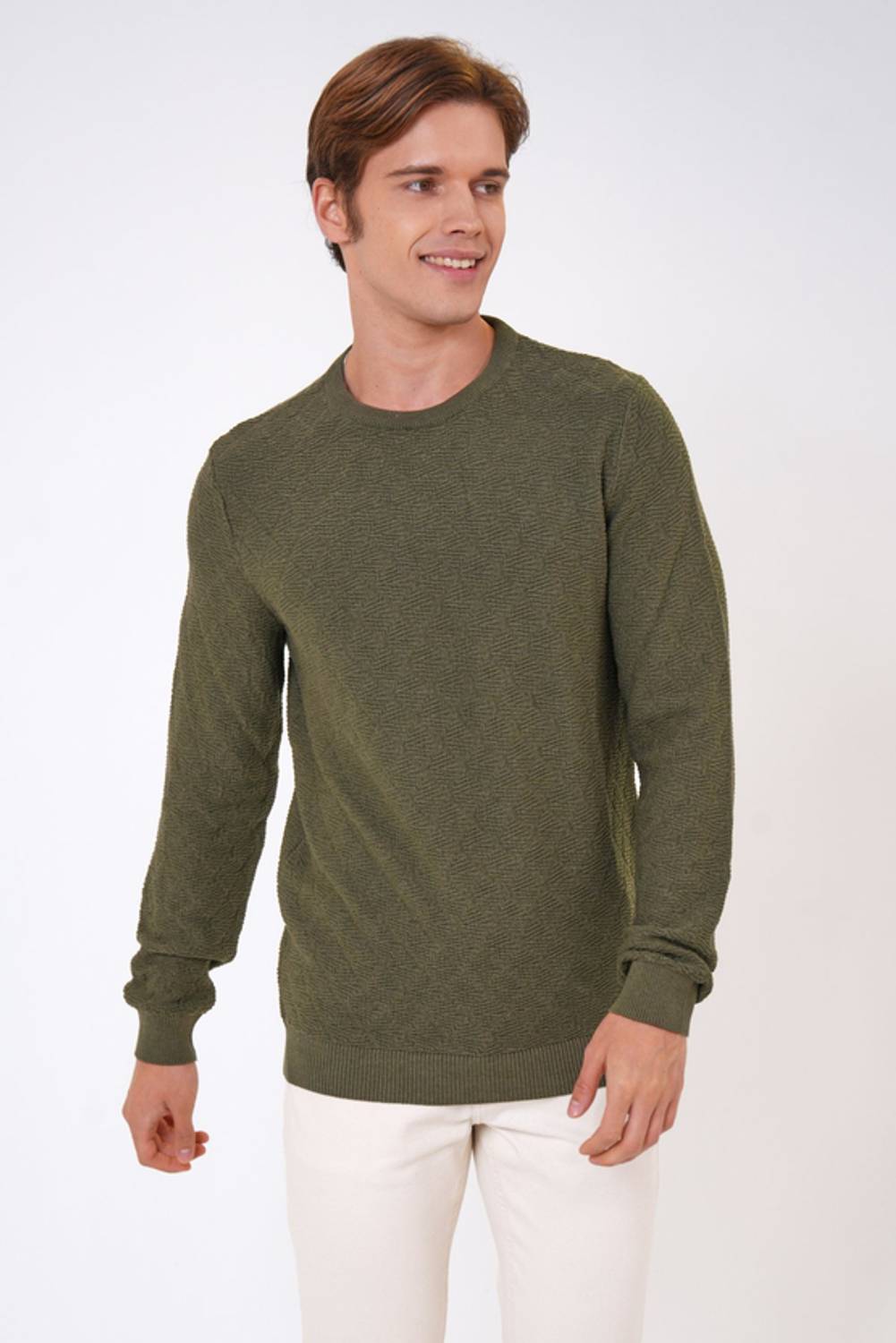 BİSİKLET YAKA JAKARLI TRİKO