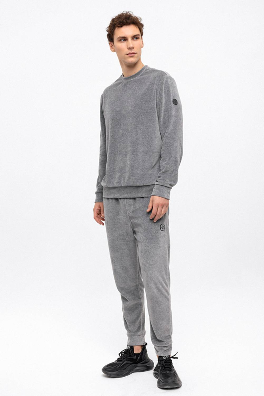 Gri Regular Fit Bisiklet Yaka Sweatshirt