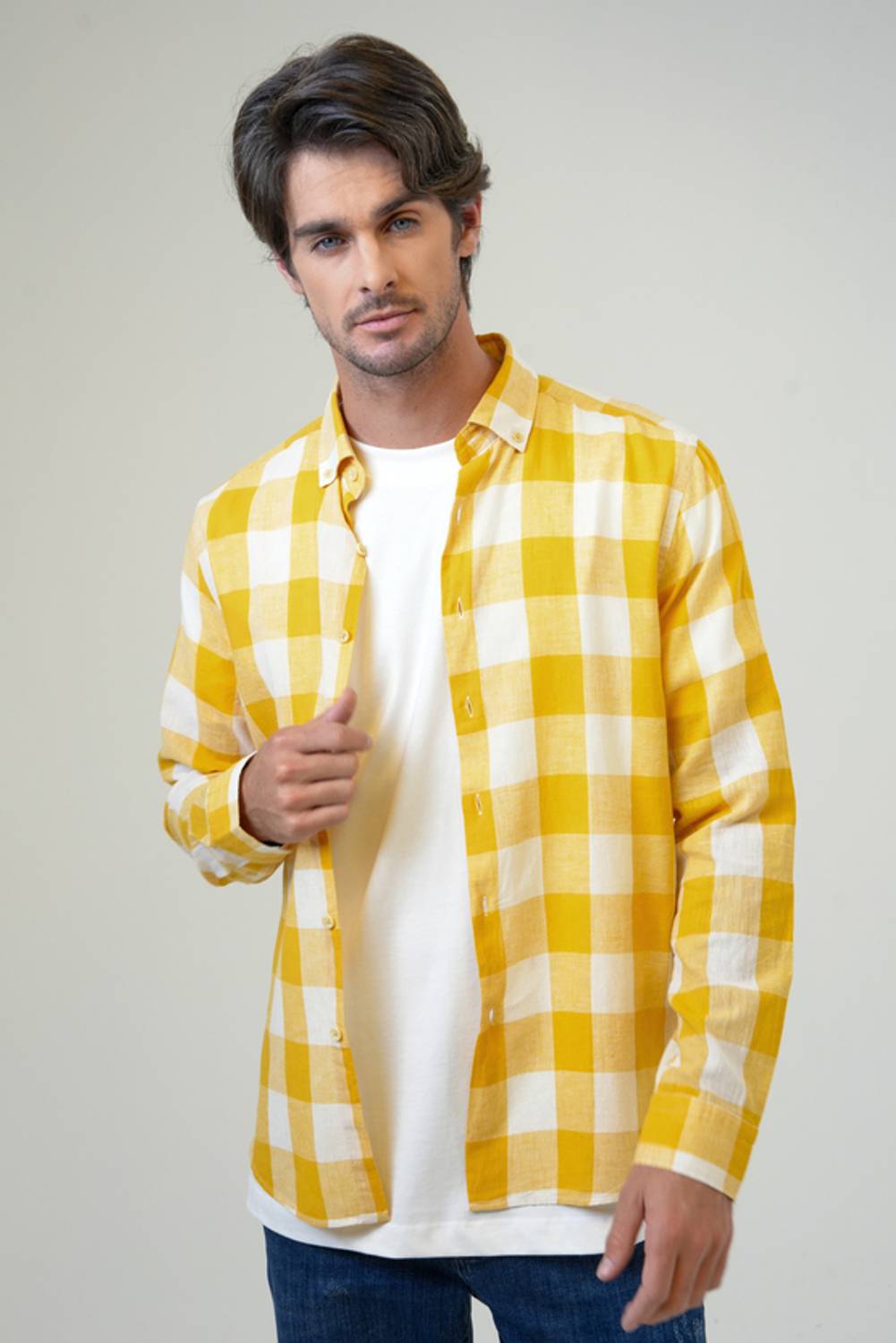 Сорочка з ґудзиковим коміром UK для чоловіків, різні розміри: S, M, L, XL