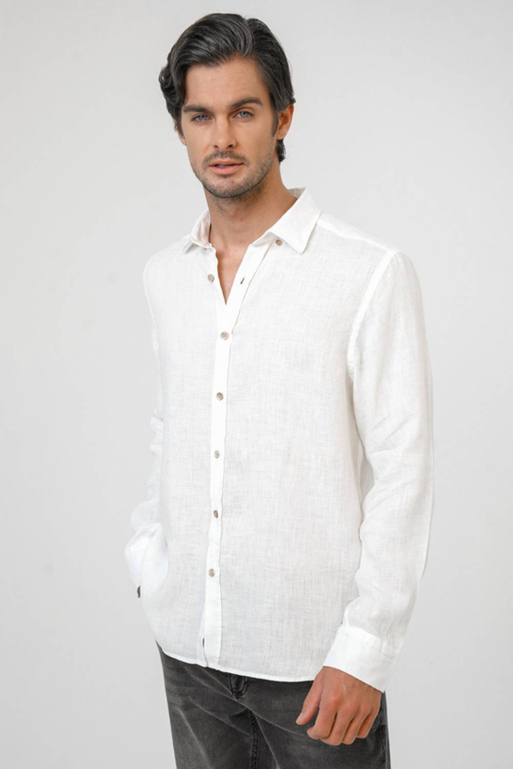 NORMAL YAKA DOKUMA GÖMLEK