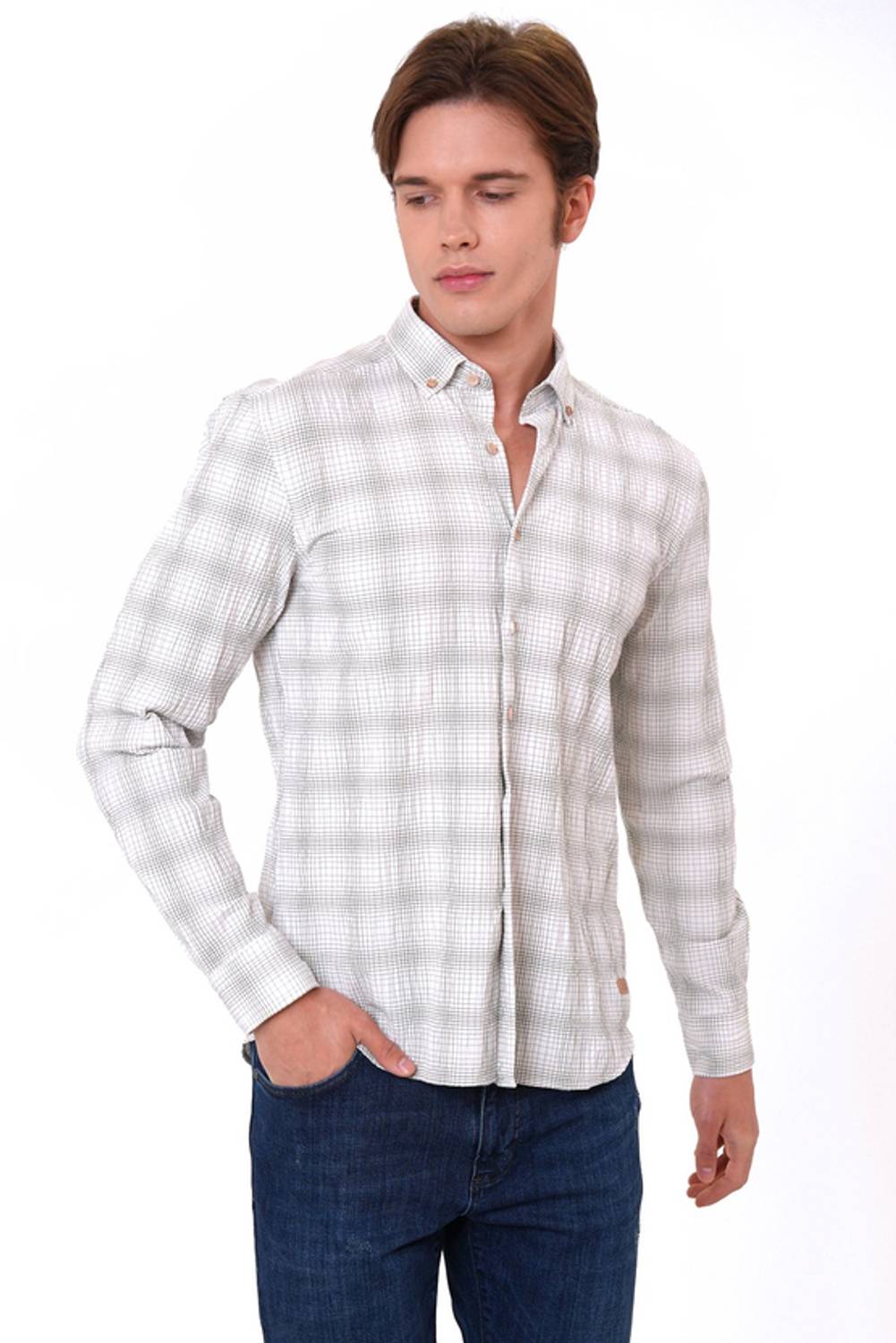 Сорочка з гудзиками та коміром, стильний дизайн, розміри: S, M, L, XL