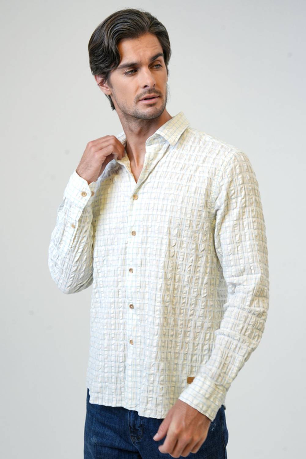 NORMAL YAKA DOKUMA GÖMLEK