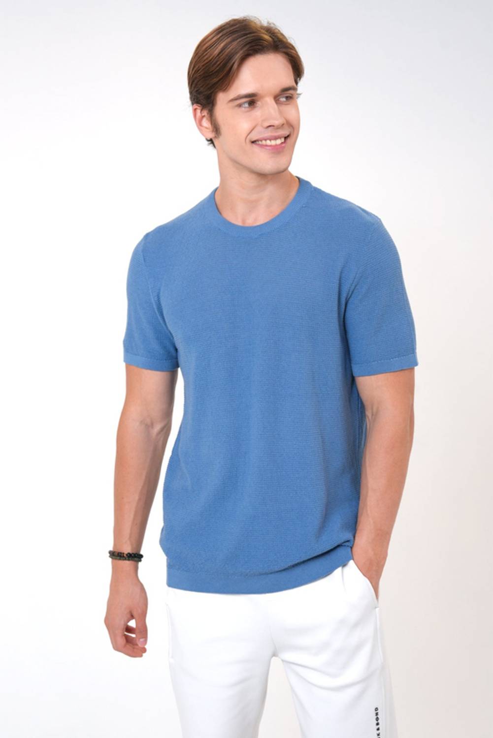 Чоловіча в'язана футболка усіх розмірів S, M, L, XL