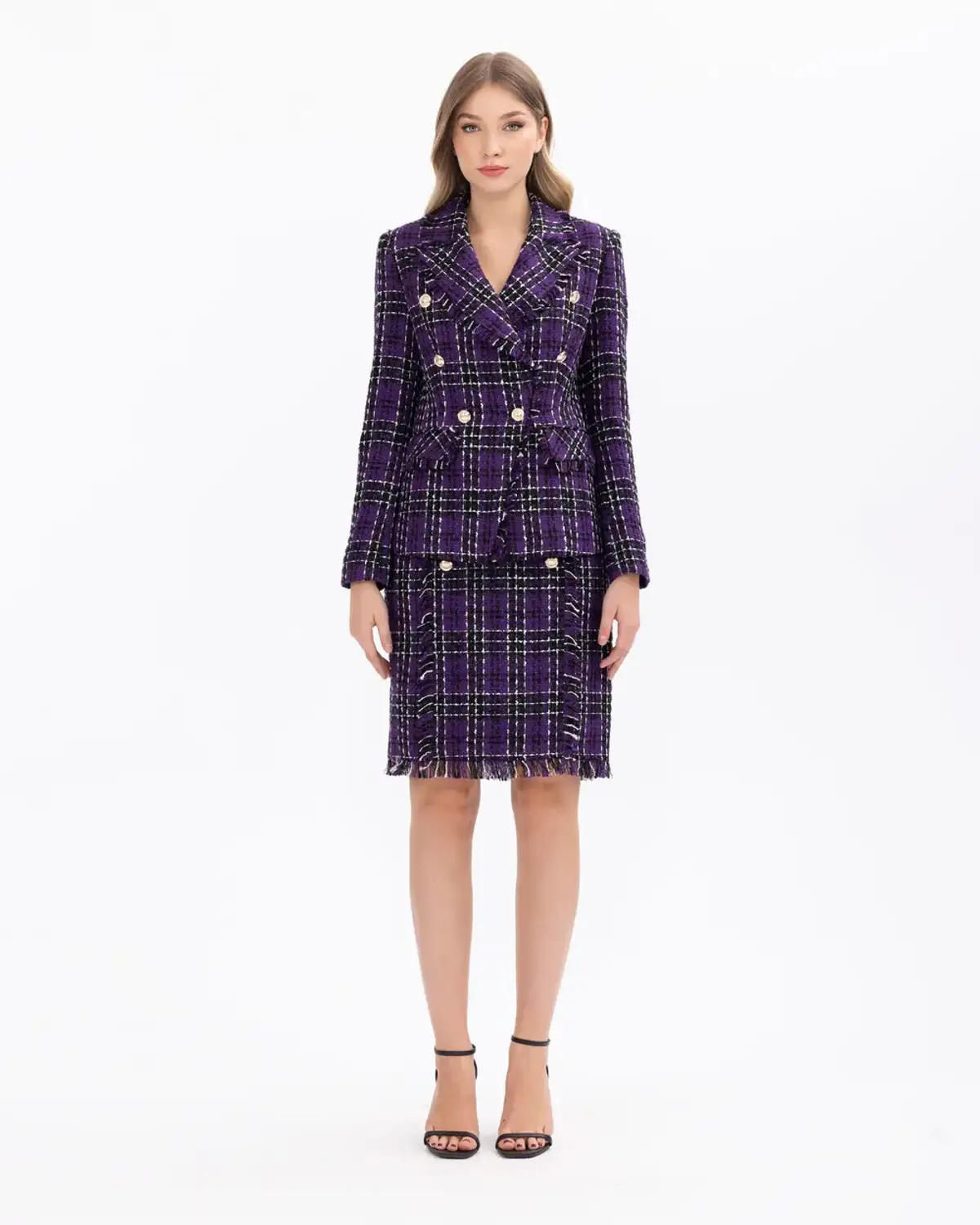 düğme detaylı tüvit etek