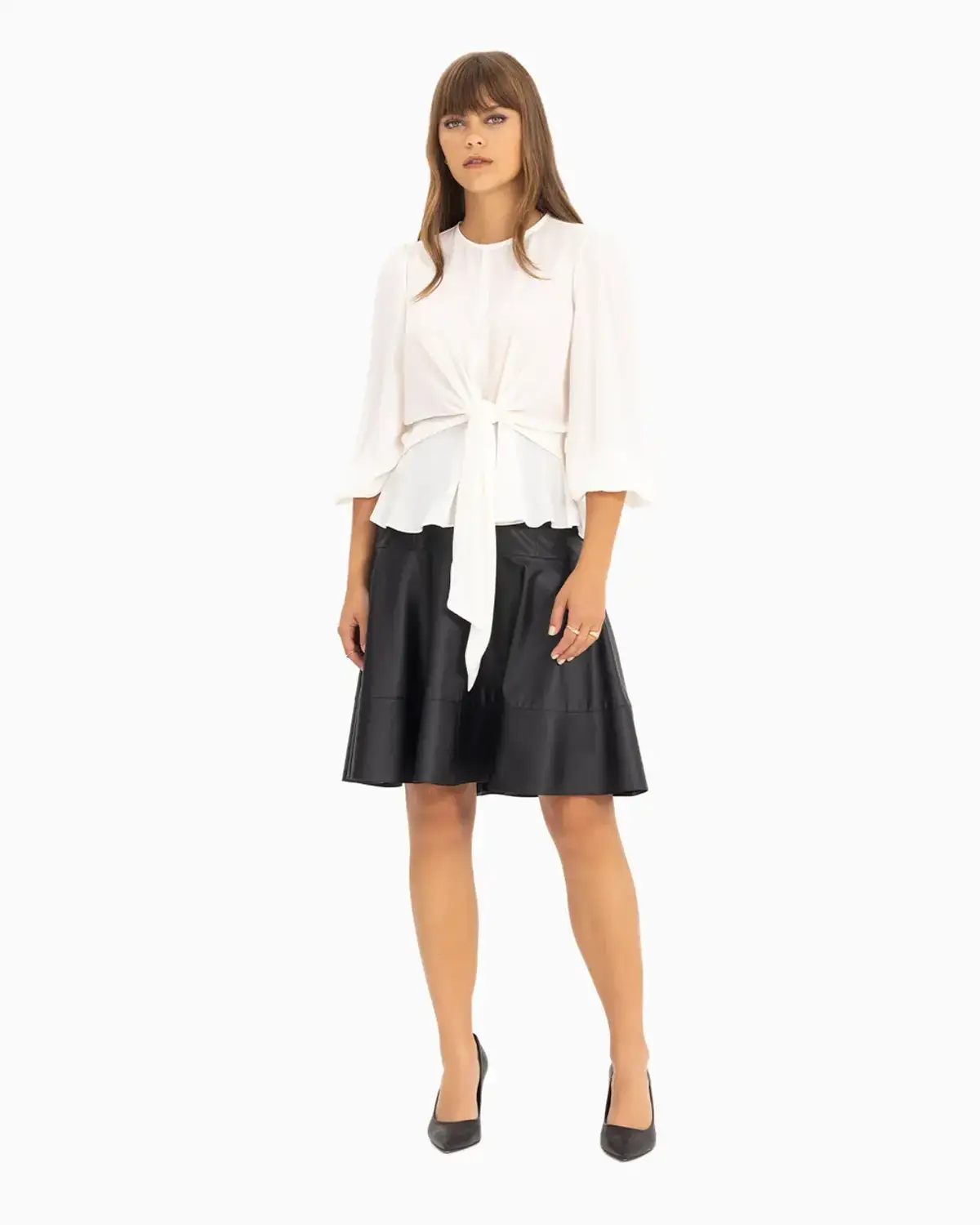 suni deri peplum etek