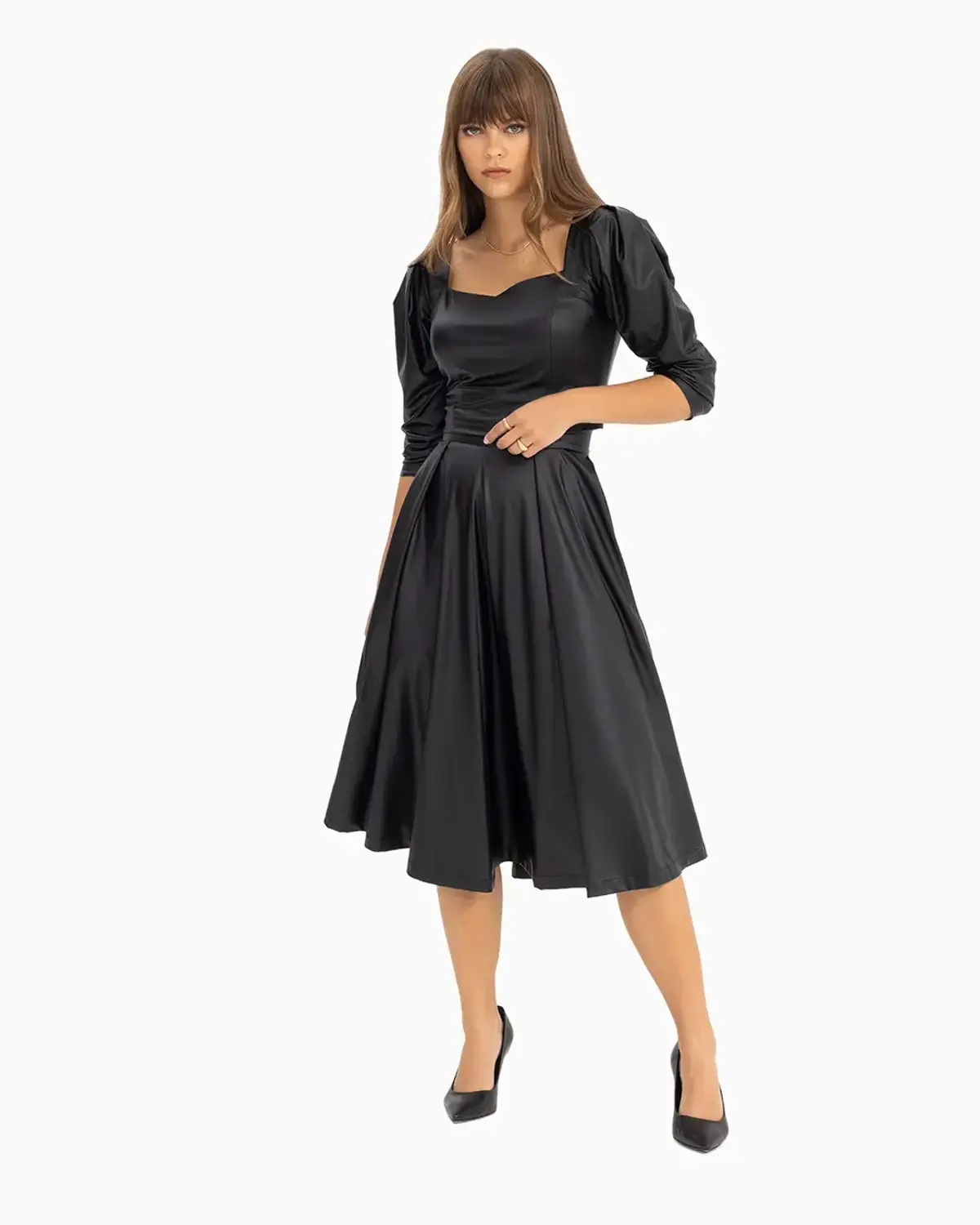 suni deri midi boy etek