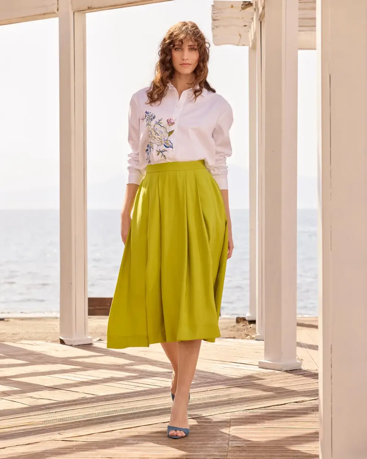 pileli diz altı etek