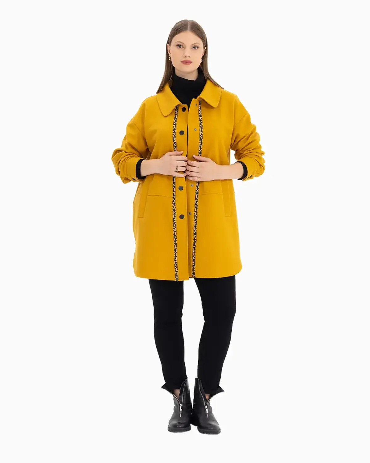 büyük beden bebe yaka ceket