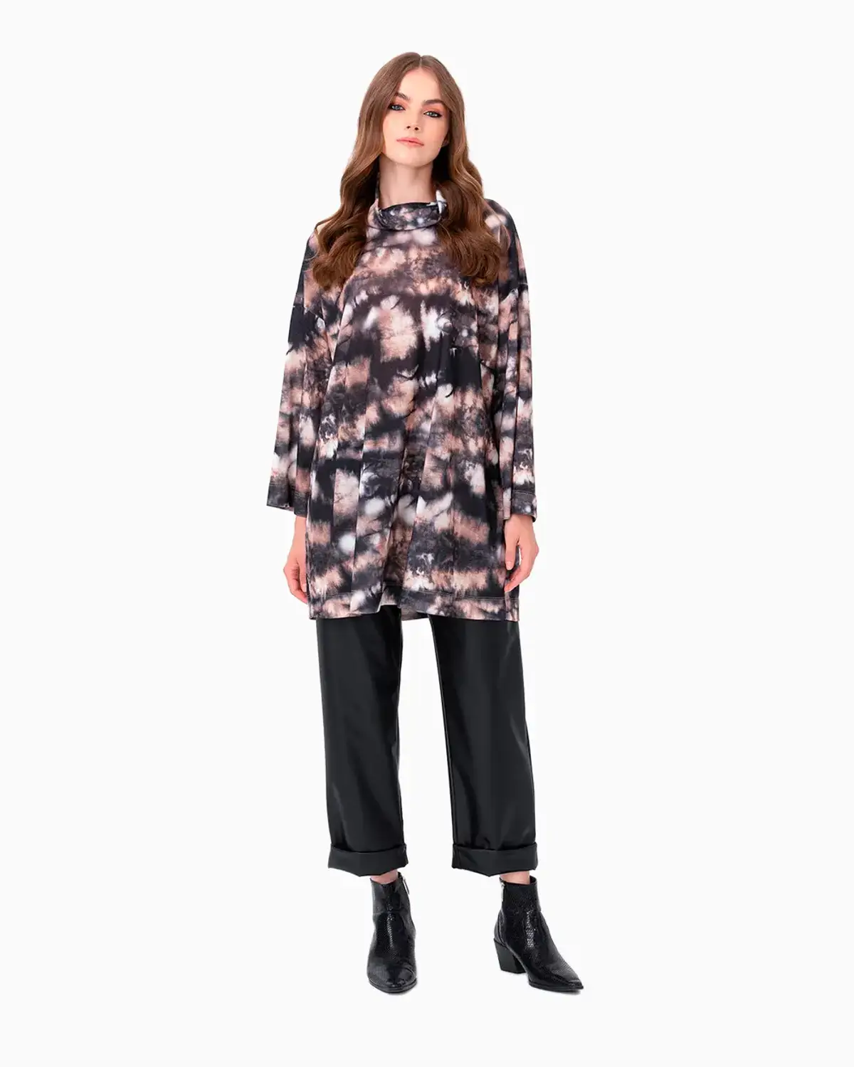 havuç kesim suni deri pantolon