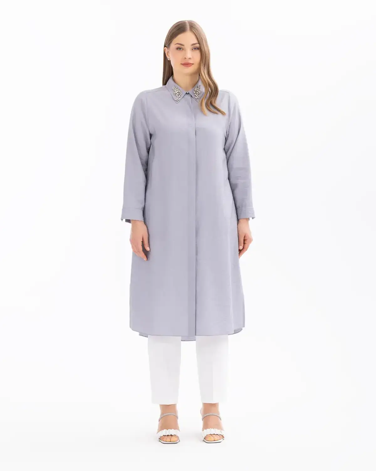 büyük beden taş detaylı tunik