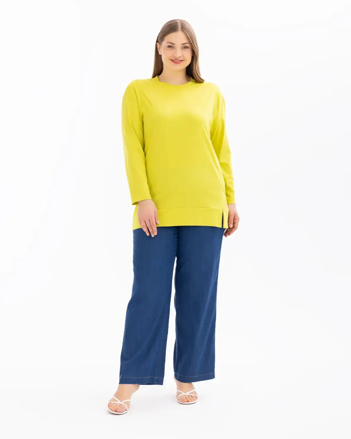 büyük beden basic uzun kollu tunik