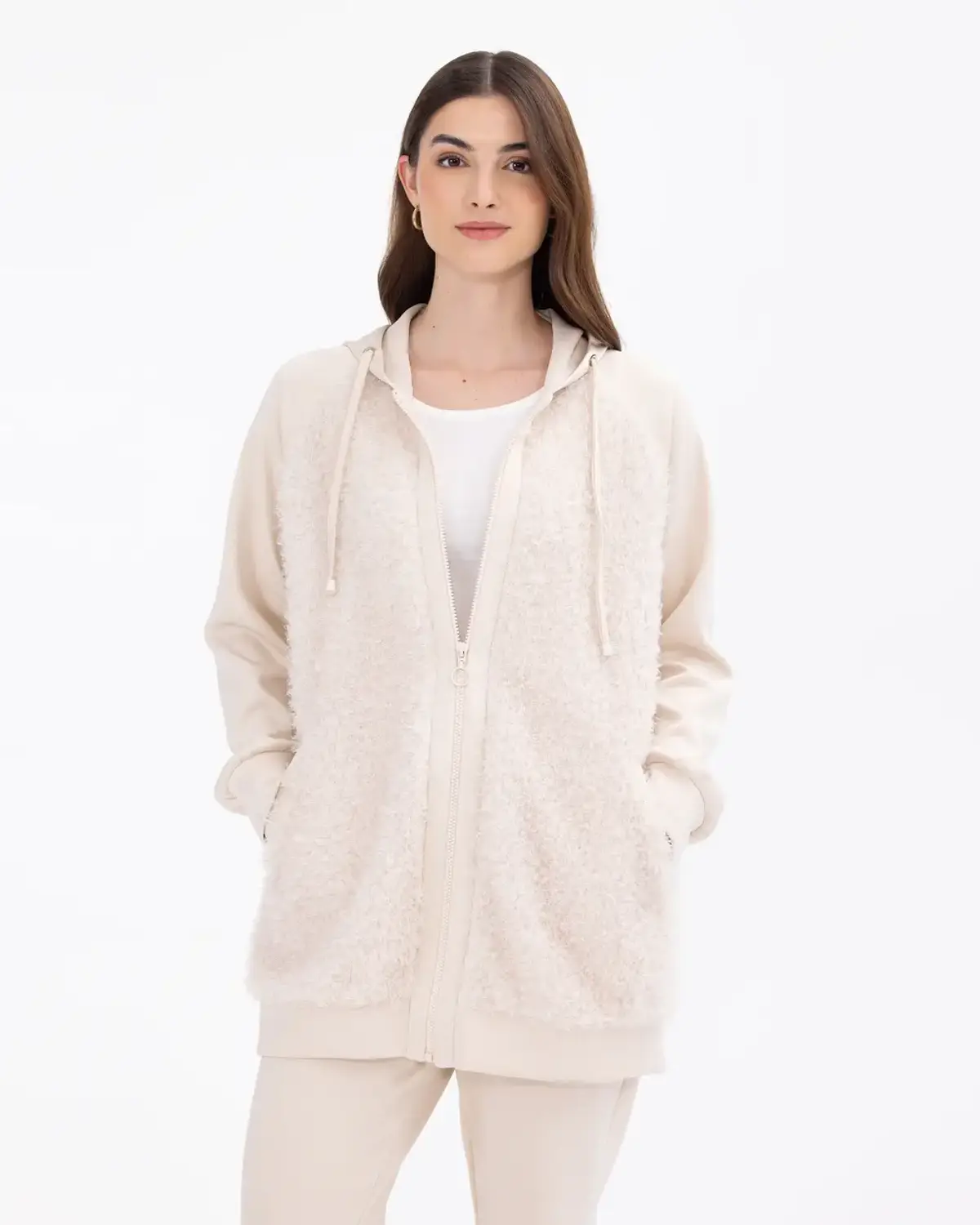 kapüşon yaka cepli spor ceket