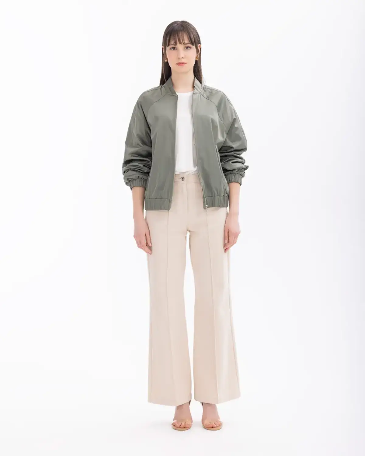 Pocketed Wide-Leg Trousers for Comfort and Style in Beige, Ideal for Every Season and Occasion, Modern Design with Practical Pockets