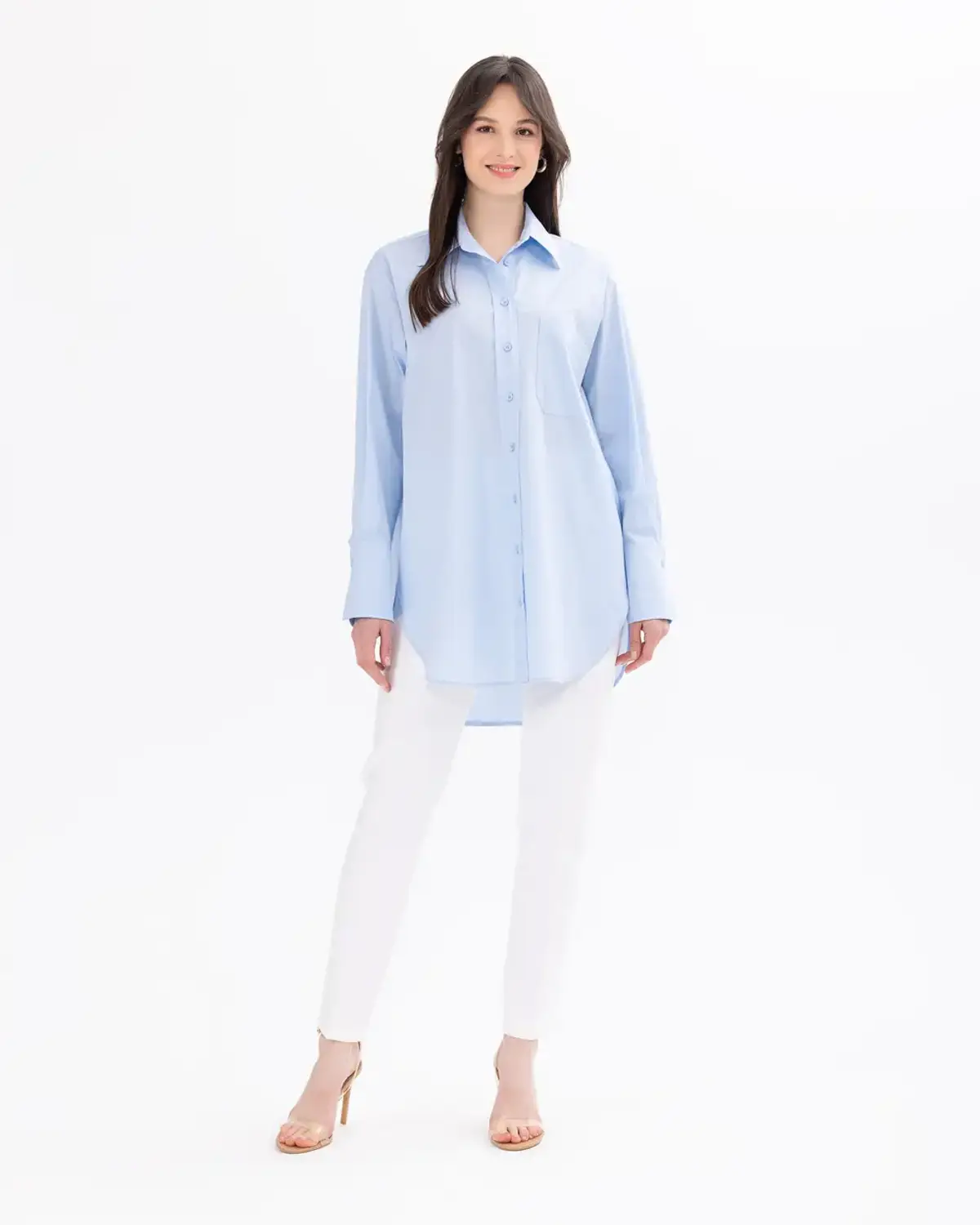 cep detaylı düğmeli gömlek