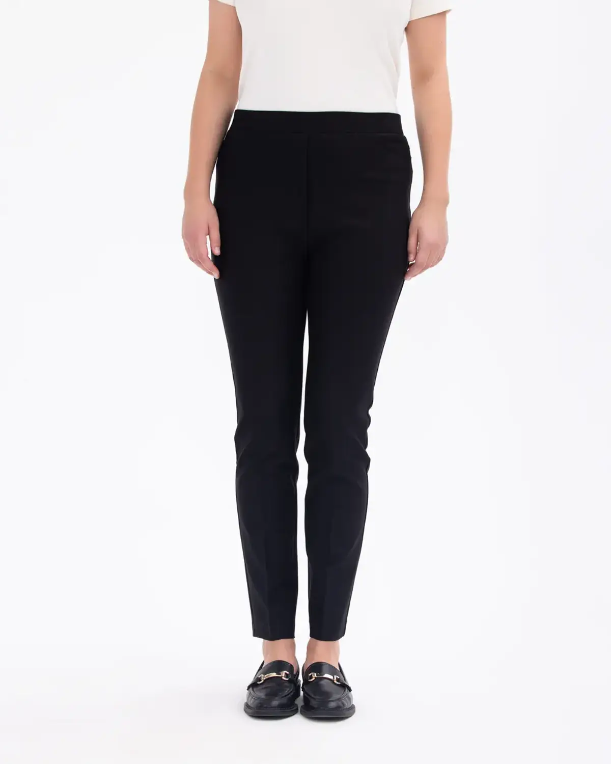 Plus Size Black Stretch Pants with Pockets for Comfort and Style