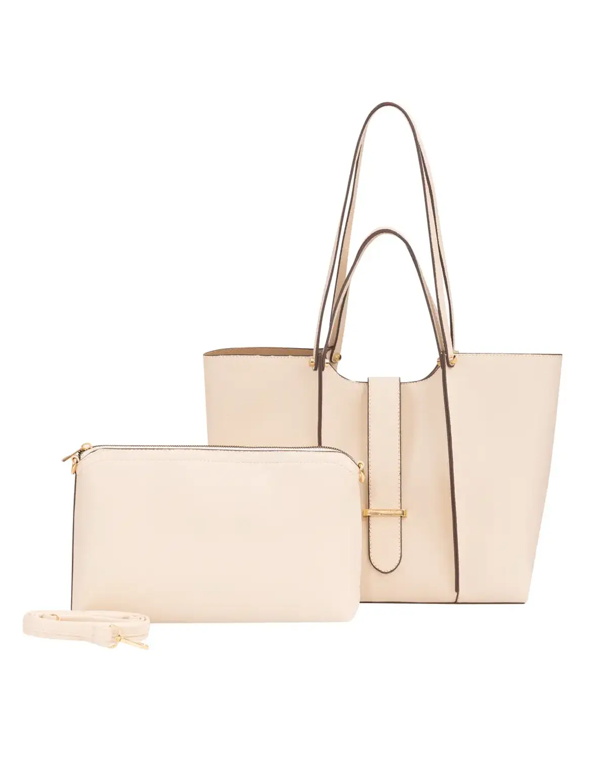 suni deri çift saplı yavrulu kol çantası