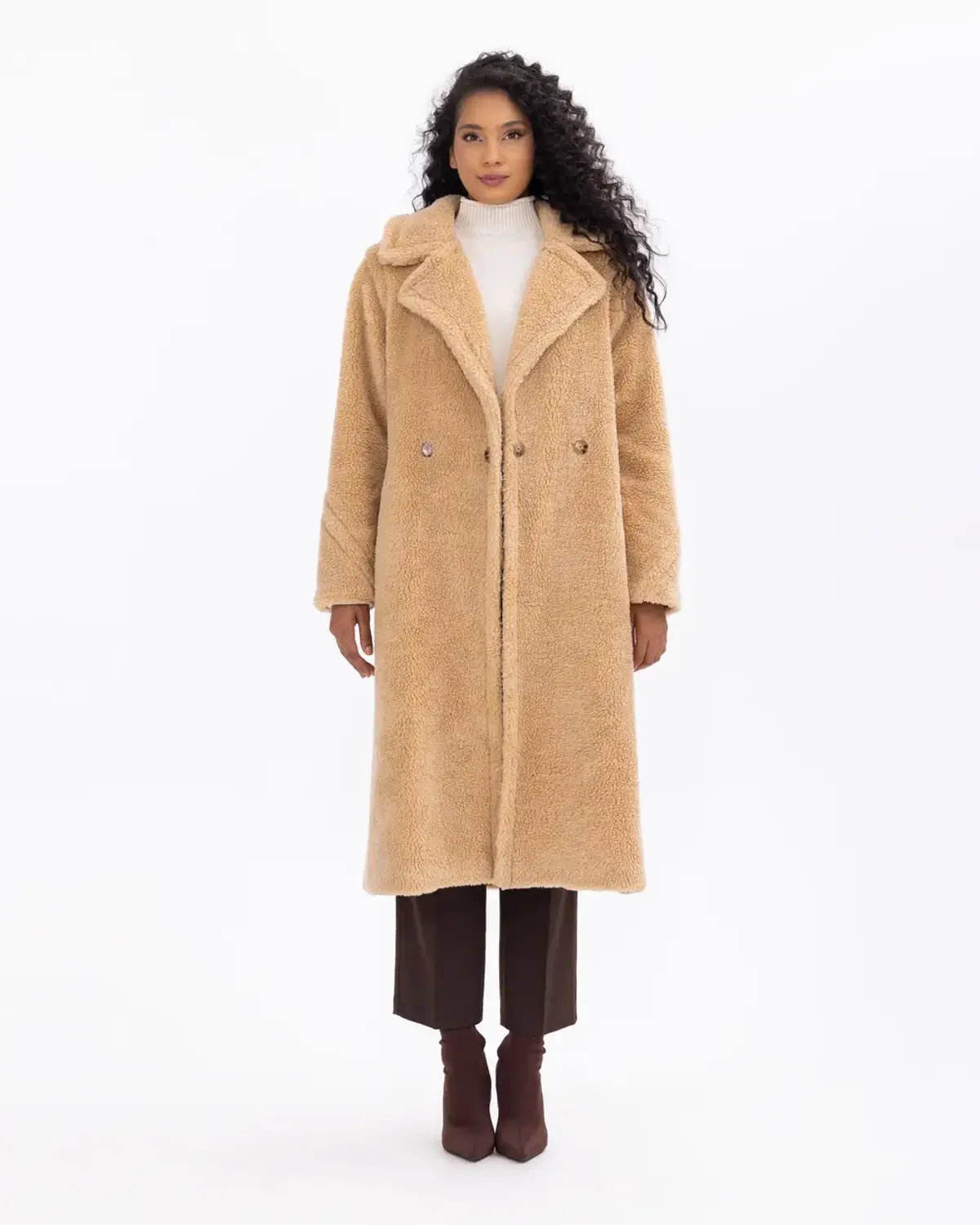 oversize kesim midi boy teddy kaban