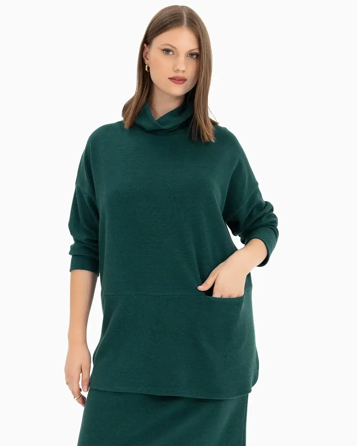 büyük beden degaje yaka bluz