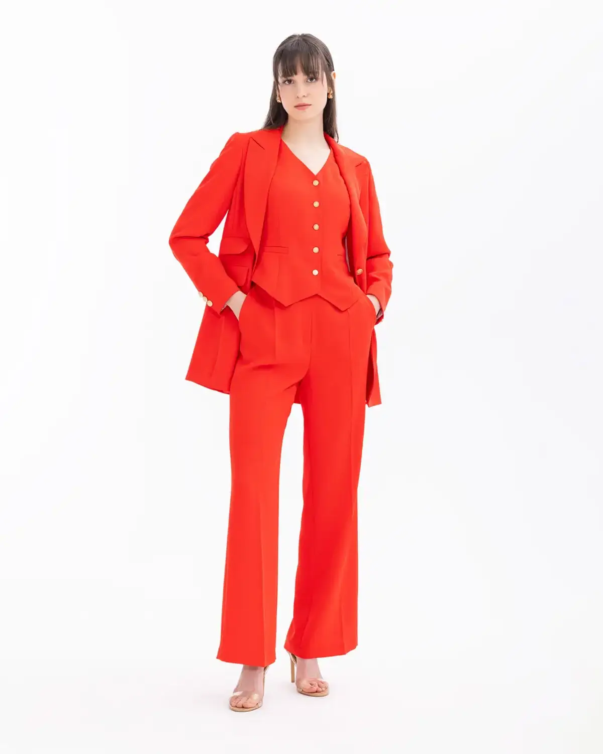 düğme detaylı astarlı ceket