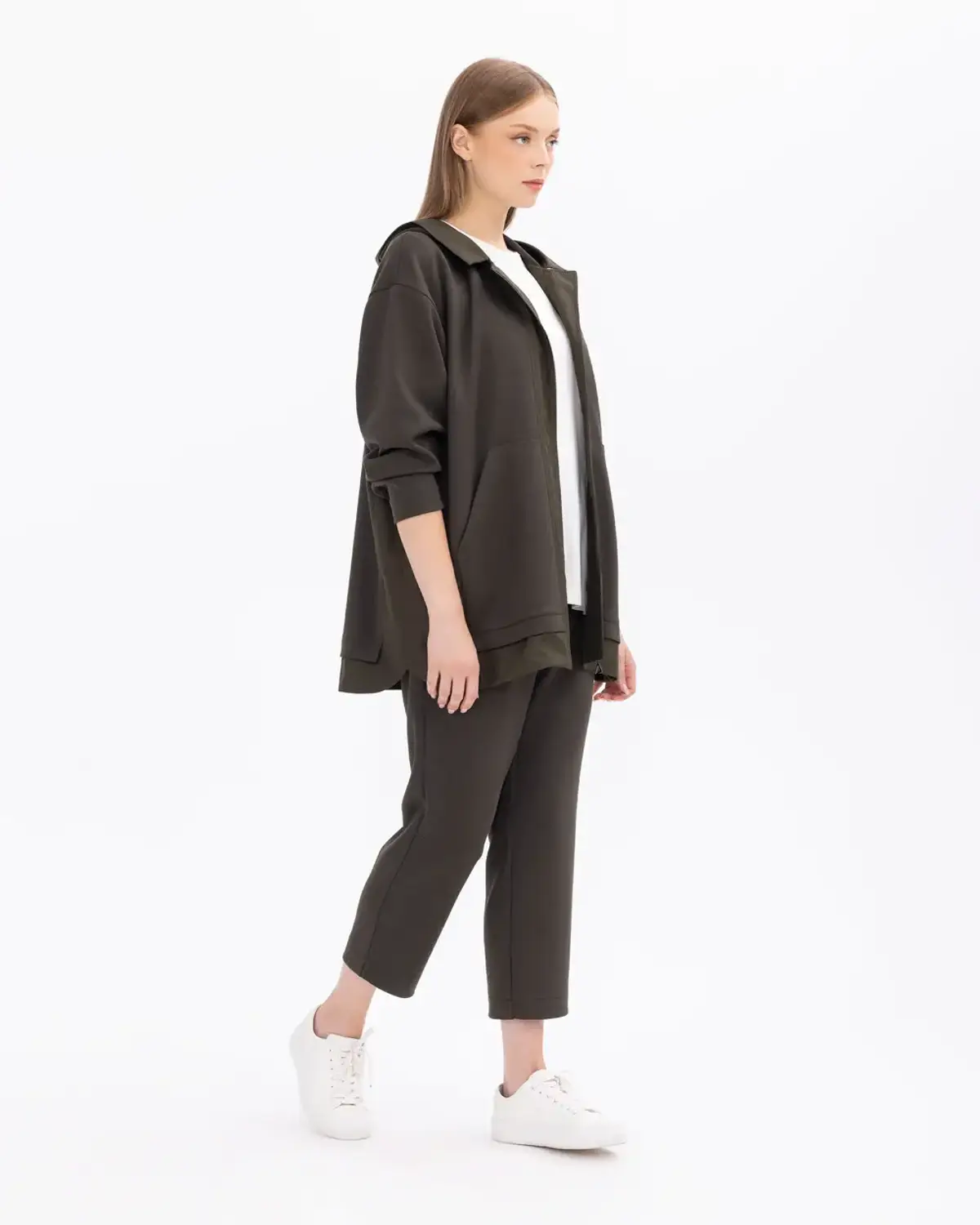 büyük beden elastik bel cepli pantolon