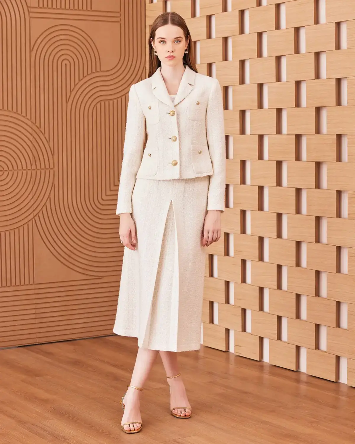 midi boy pileli tüvit etek