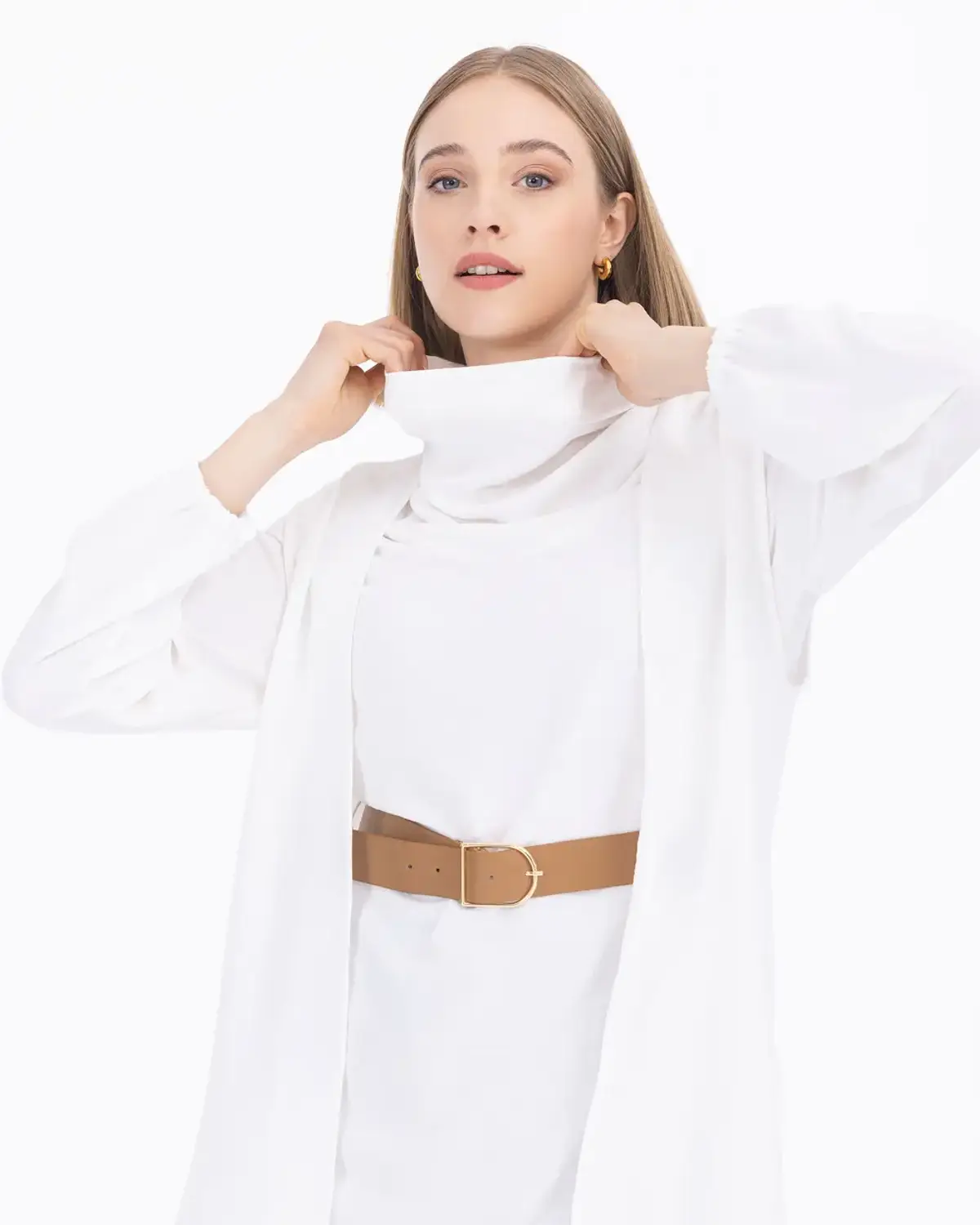 dageje yaka i̇ç bluzlu yelek