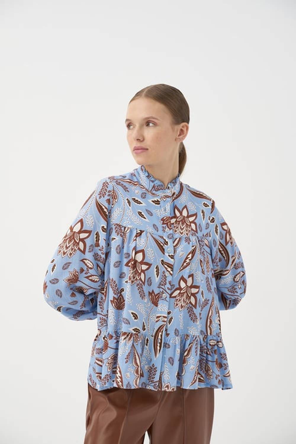 MİEL FIRFIR DETAYLI GÖMLEK DESENLİ