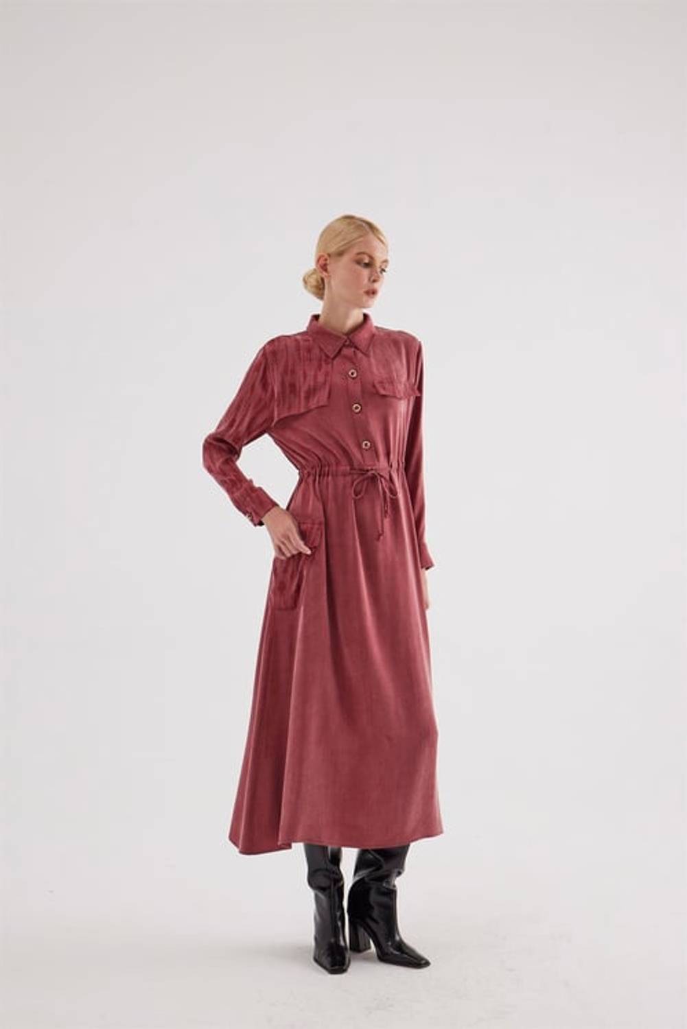 CARMEN JAKARLI ELBİSE BORDO