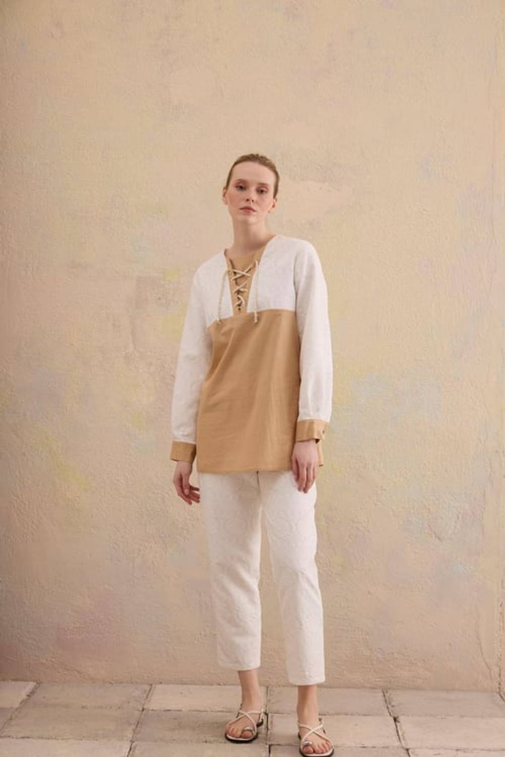 ALAMAR BRODE TAKIM EKRU-BEJ