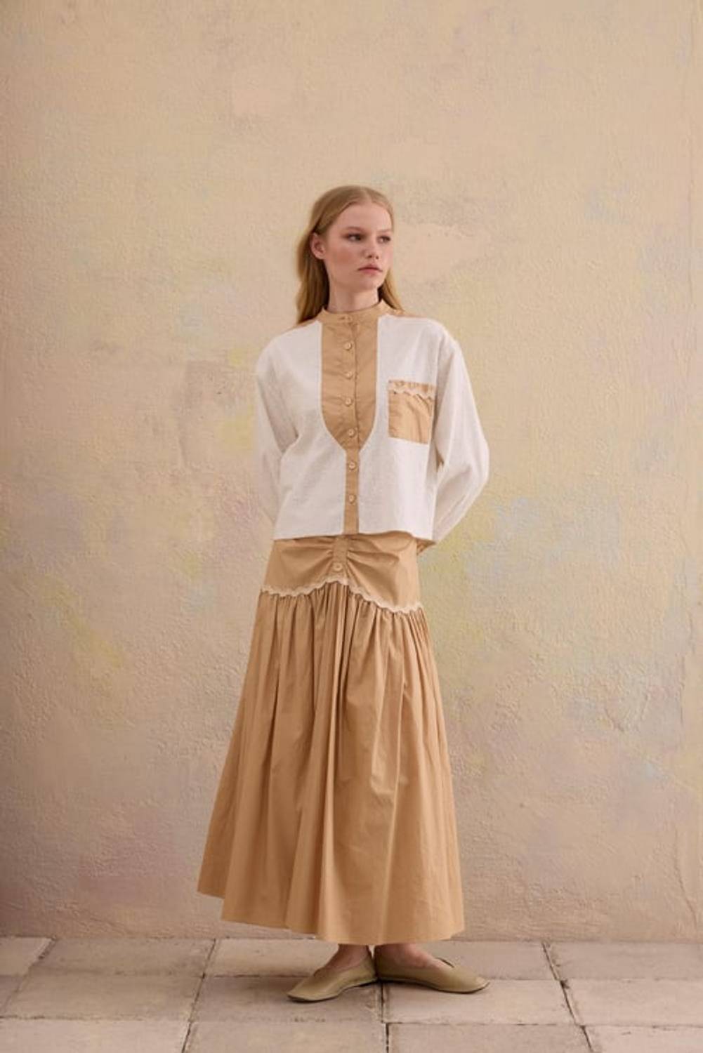 FEDEL GARNİLİ TAKIM EKRU-BEJ