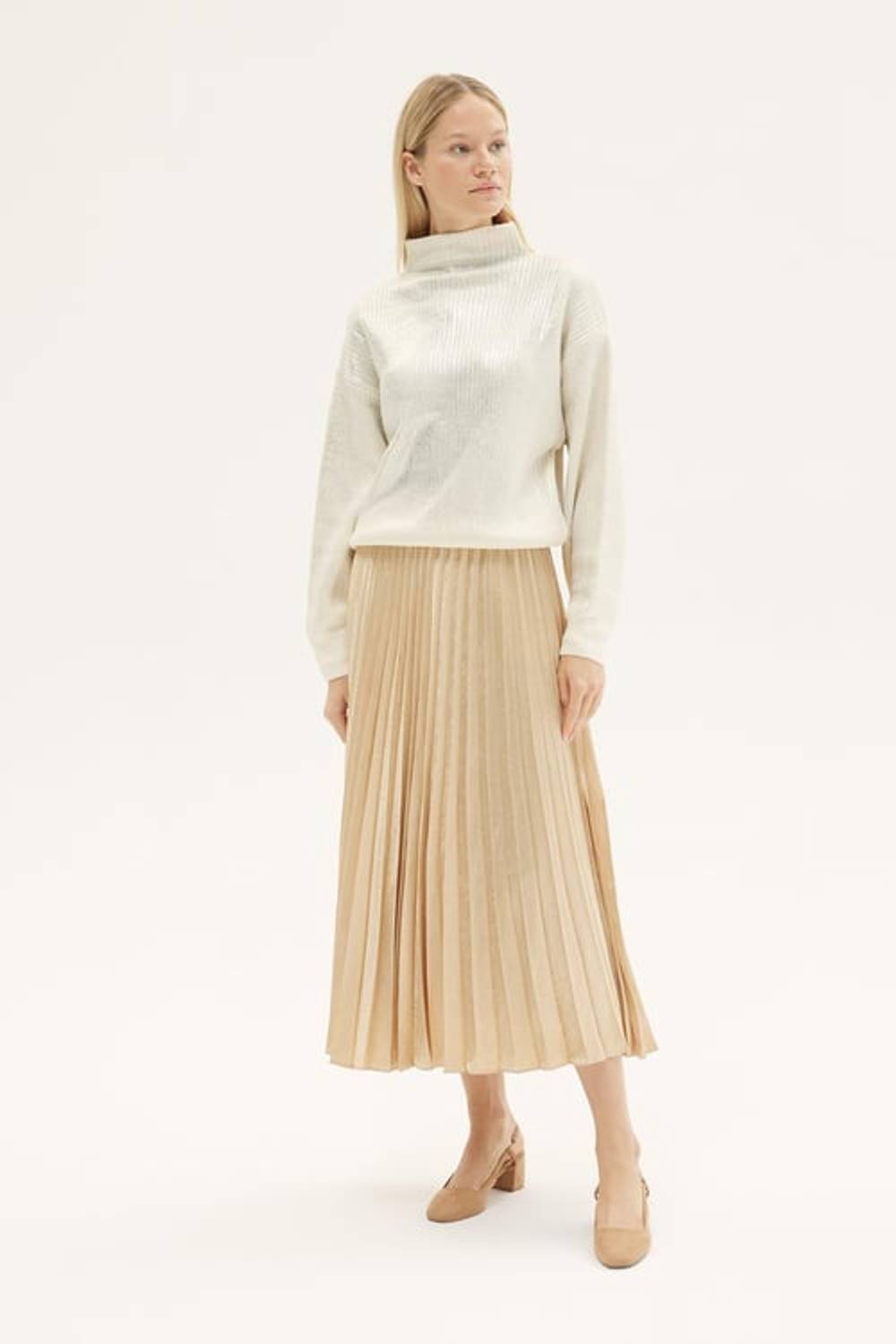 LUNA PİLİSELİ ETEK GOLD