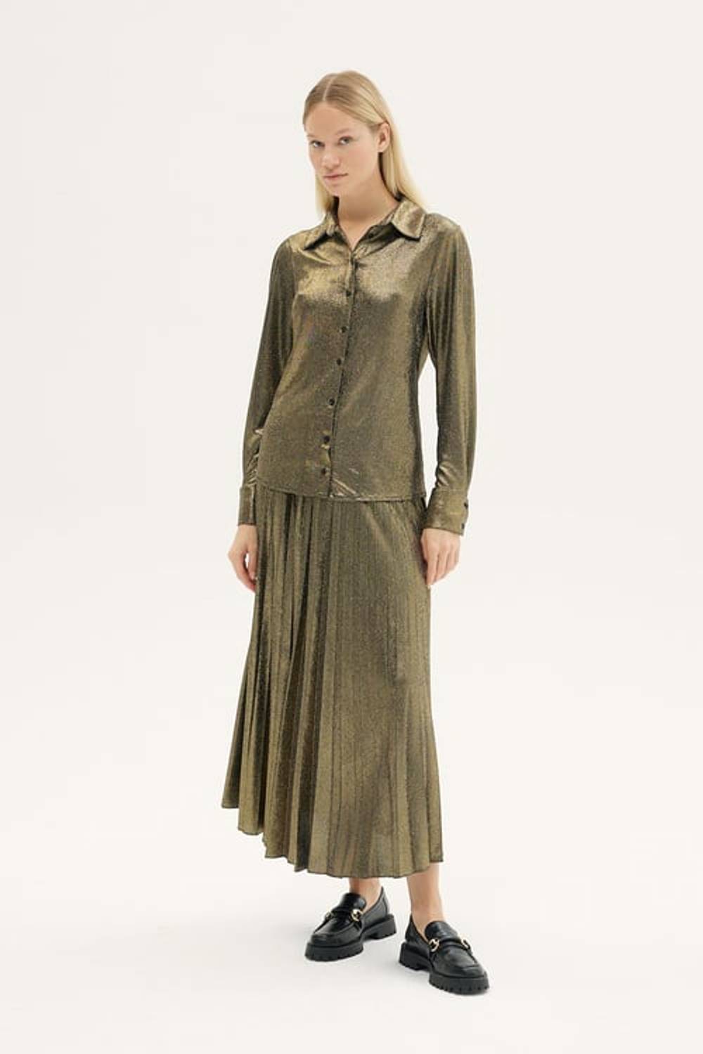 JUANA PİLİSELİ ETEK GOLD