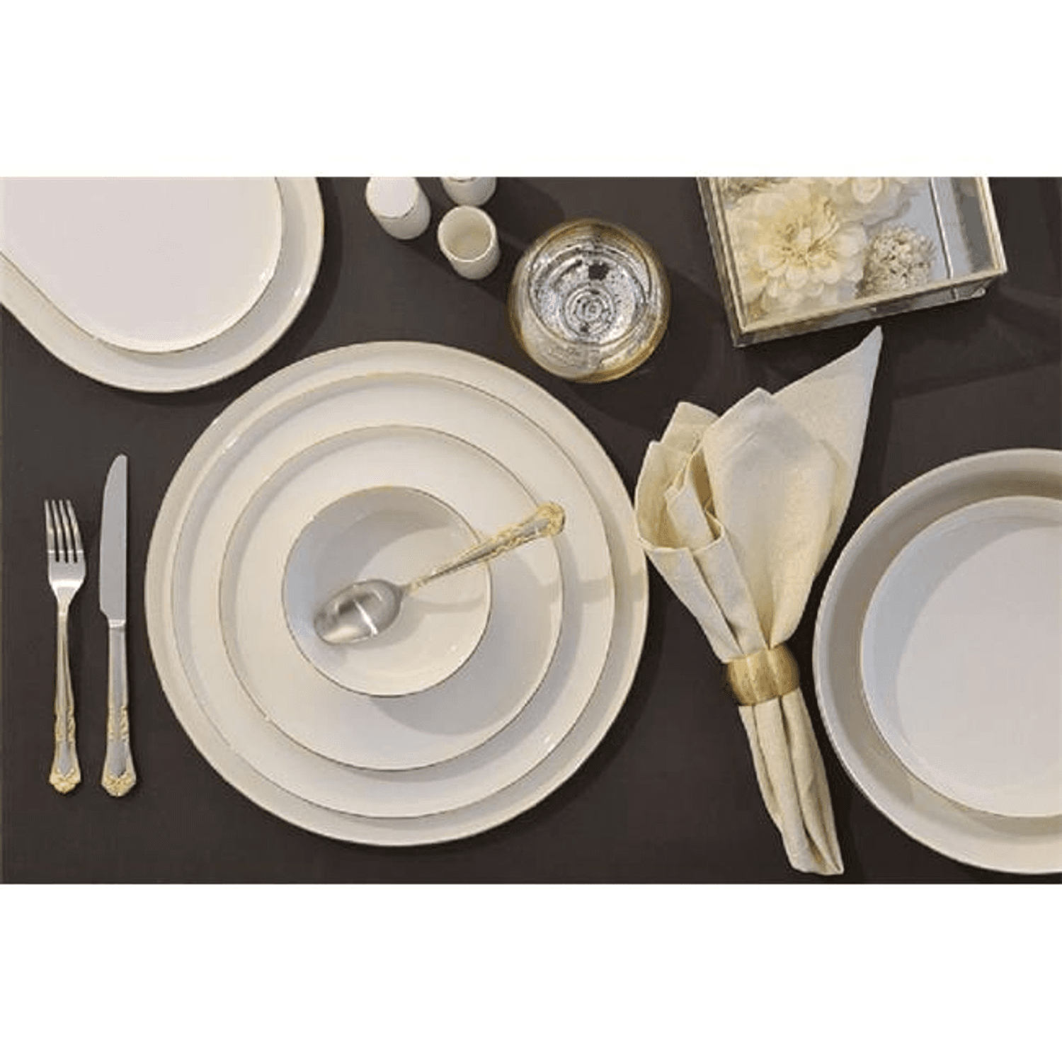 Porland Chopin Altın Yaldız 60 Parça 12 Kişilik Yemek Takımı