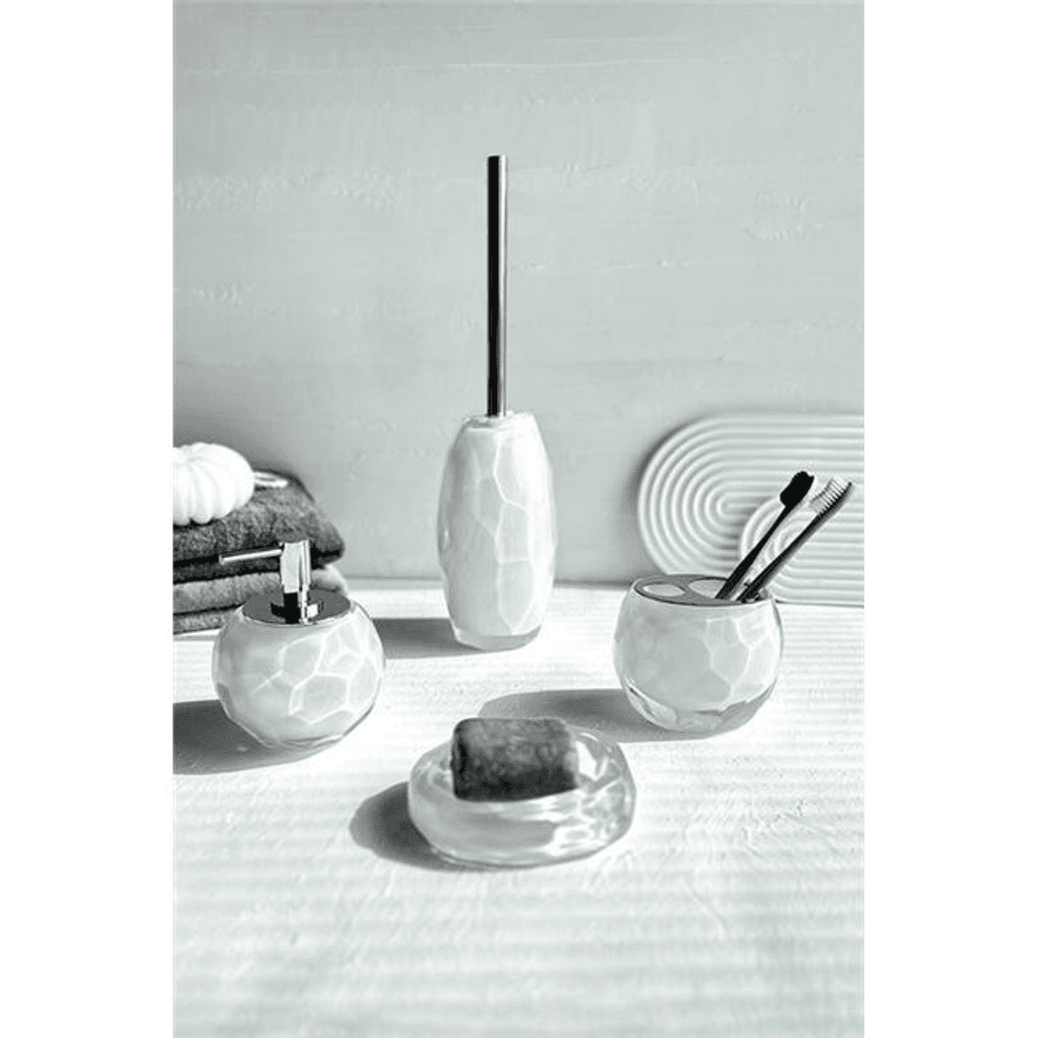 Primanova Joseph 4 Parça Banyo Seti Beyaz