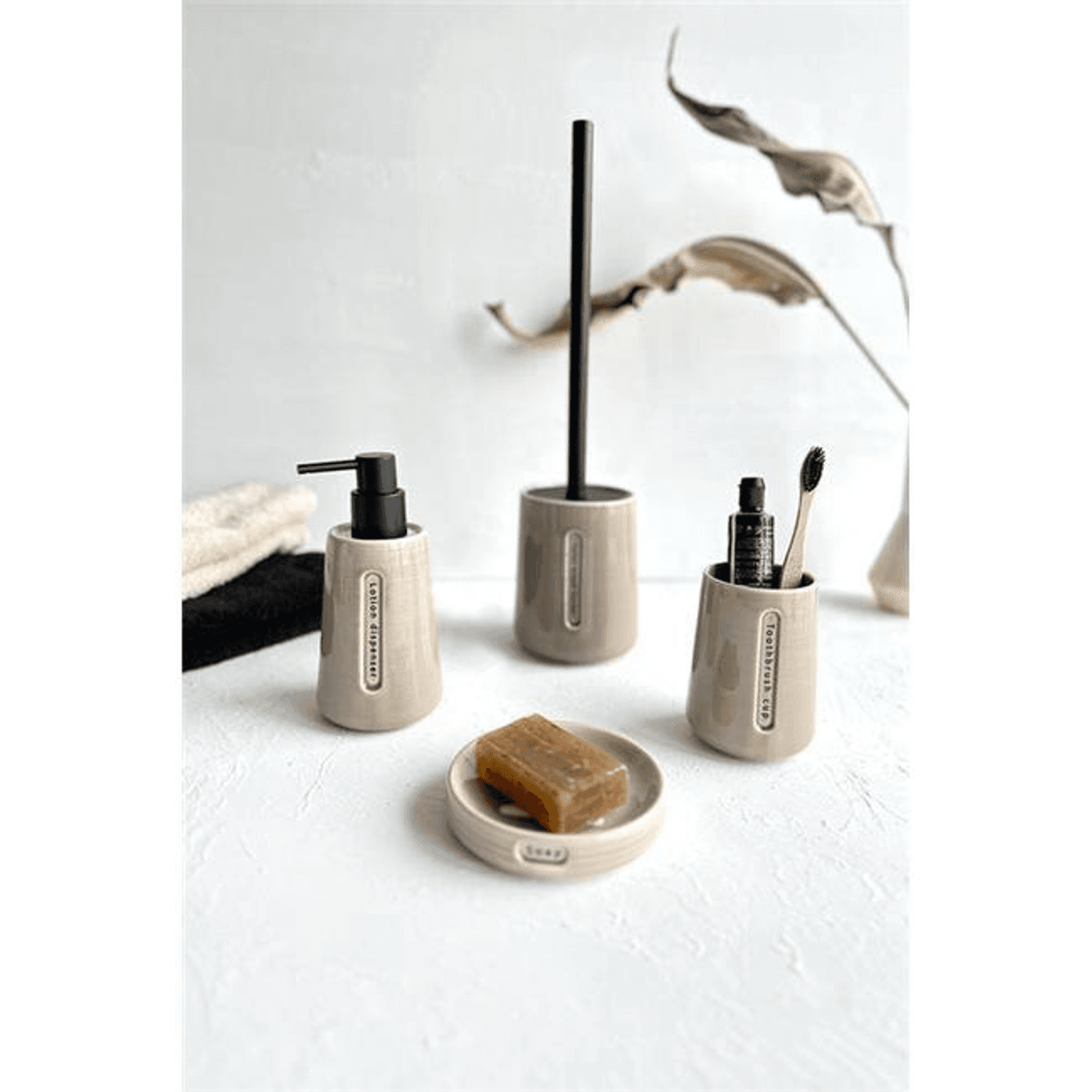 Primanova Taper 4'lü Banyo Seti Bej