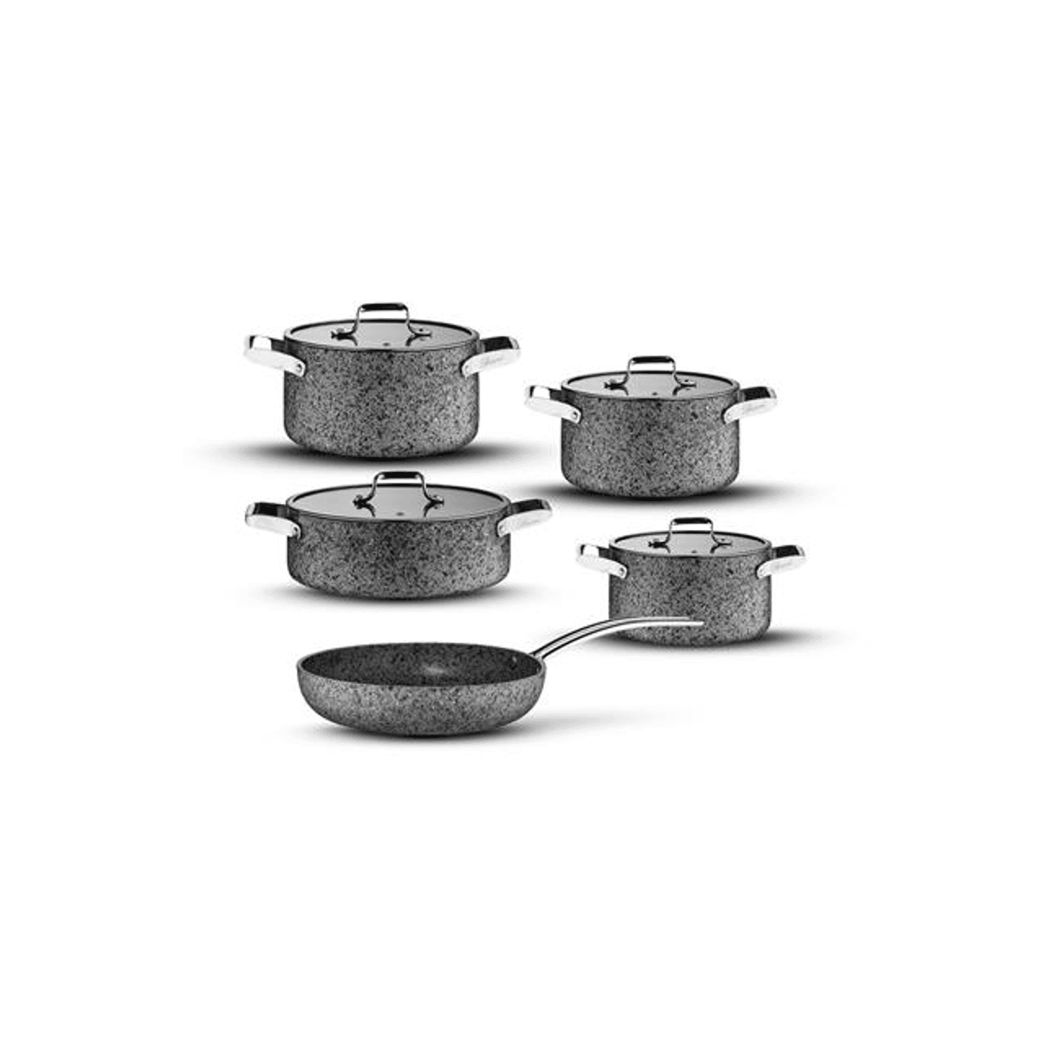Brioni Stone-h 9 Parça Çizilmez Yanmaz Yapışmaz Indüksiyon Tencere Seti
