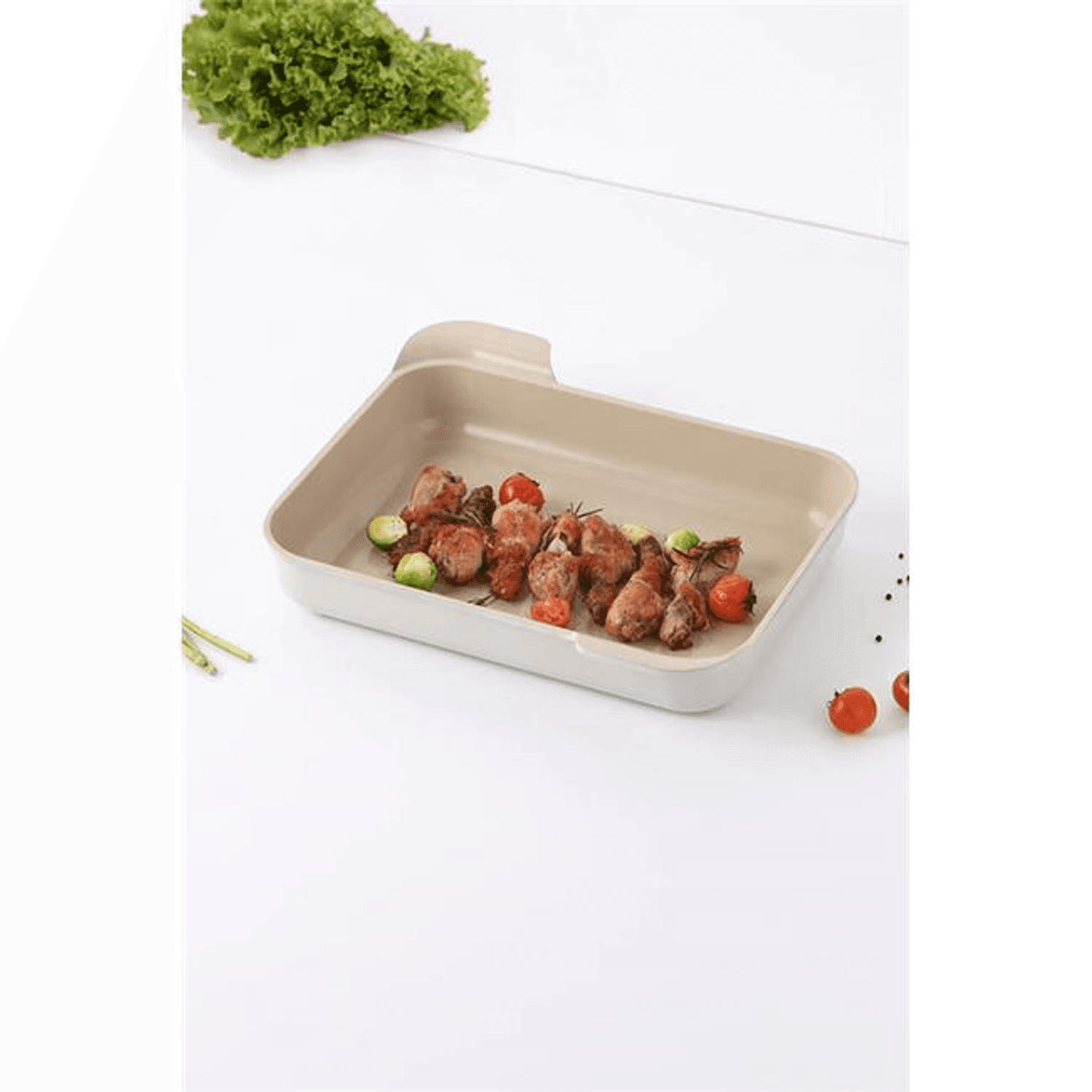 Neoflam Fika Alüminyum Döküm Dikdörtgen Büyük Fırın Tepsisi