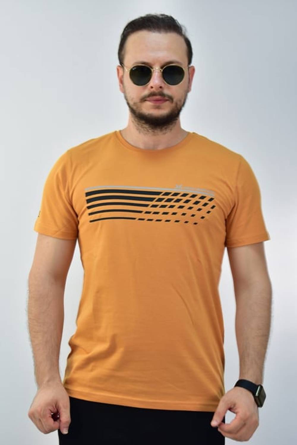 Мужская спортивная футболка slimfit Escetic из 95% хлопка, дышащая, стильная, без карманов, простой крой, идеальна для тренировок и повседневной носки