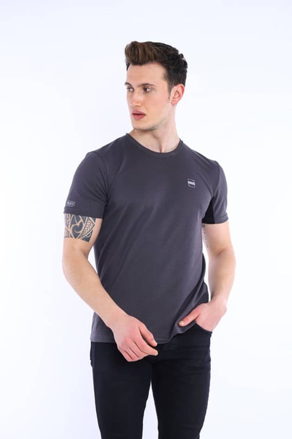 Escetic Men's Fume Regular Fit Breathable Cotton Sports T-Shirt for Daily Use and Sports Activities