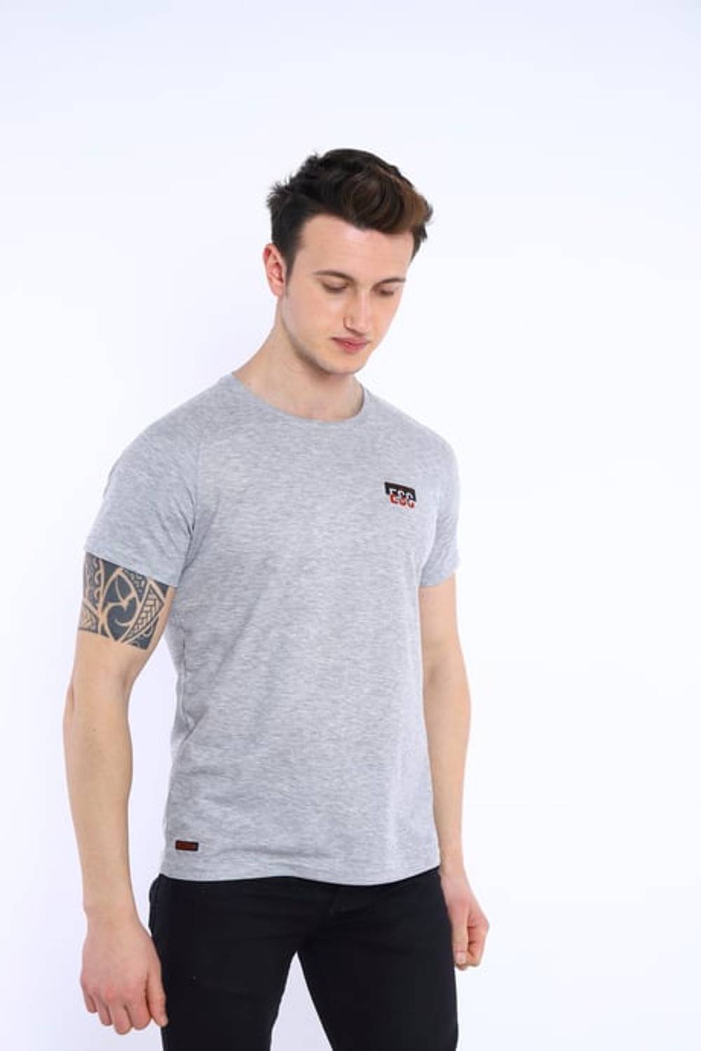 Escetic G2 Melange Men's Ragular Fit Cotton USA Piqué Breathable Sports T-Shirt 0830