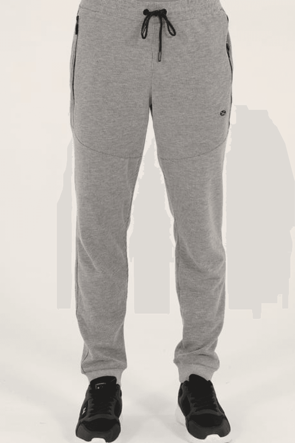 Men's Navy Blue Slimfit 2 Thread 4 Seasons Breathable Cotton Patchy Fabric Sports Sweatpants 1879