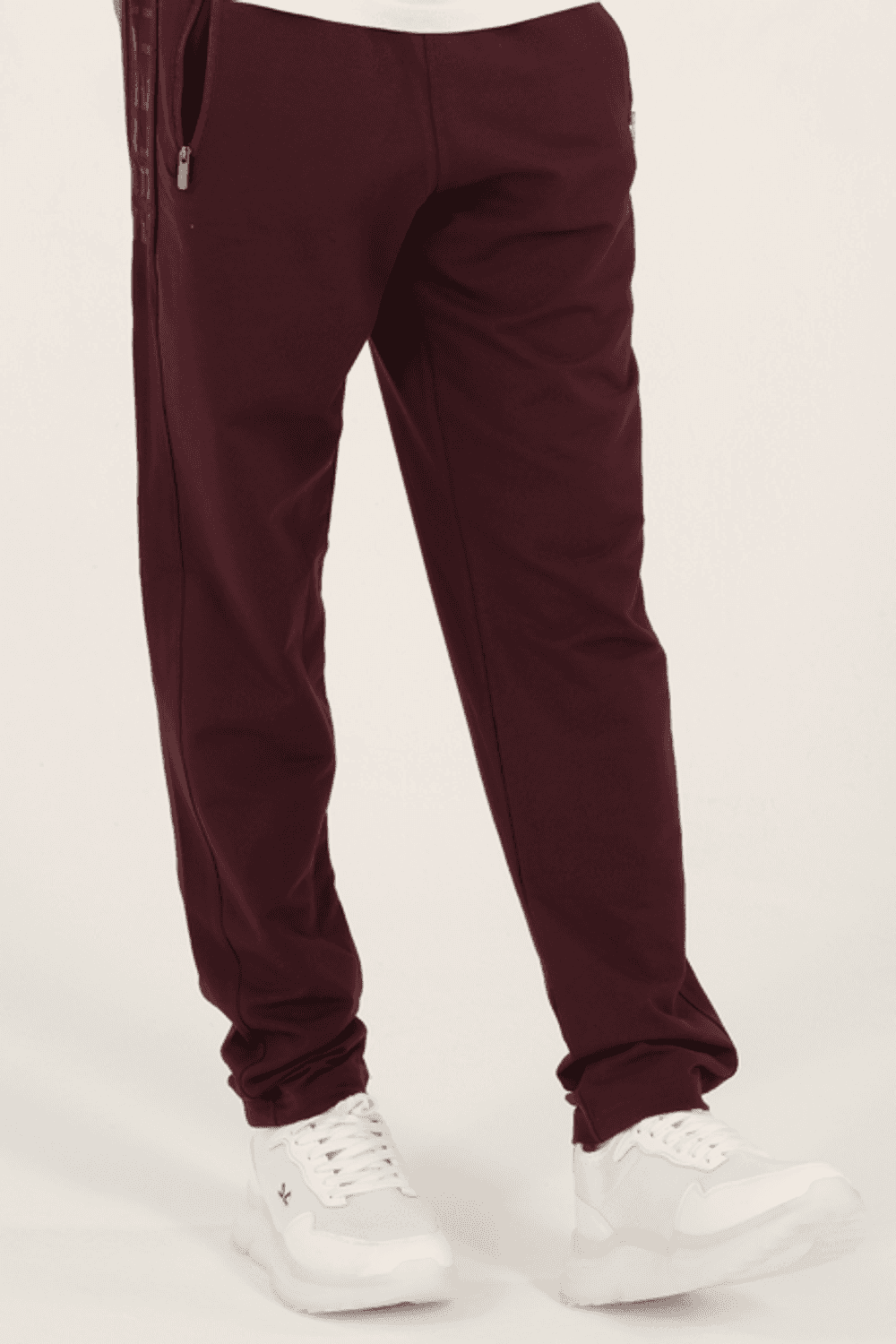 Escetic Erkek Mürdüm Slimfit Nefes Alabilen Süper 2 İplik Kumaş 4 Mevsim Spor Eşofman Altı 1905