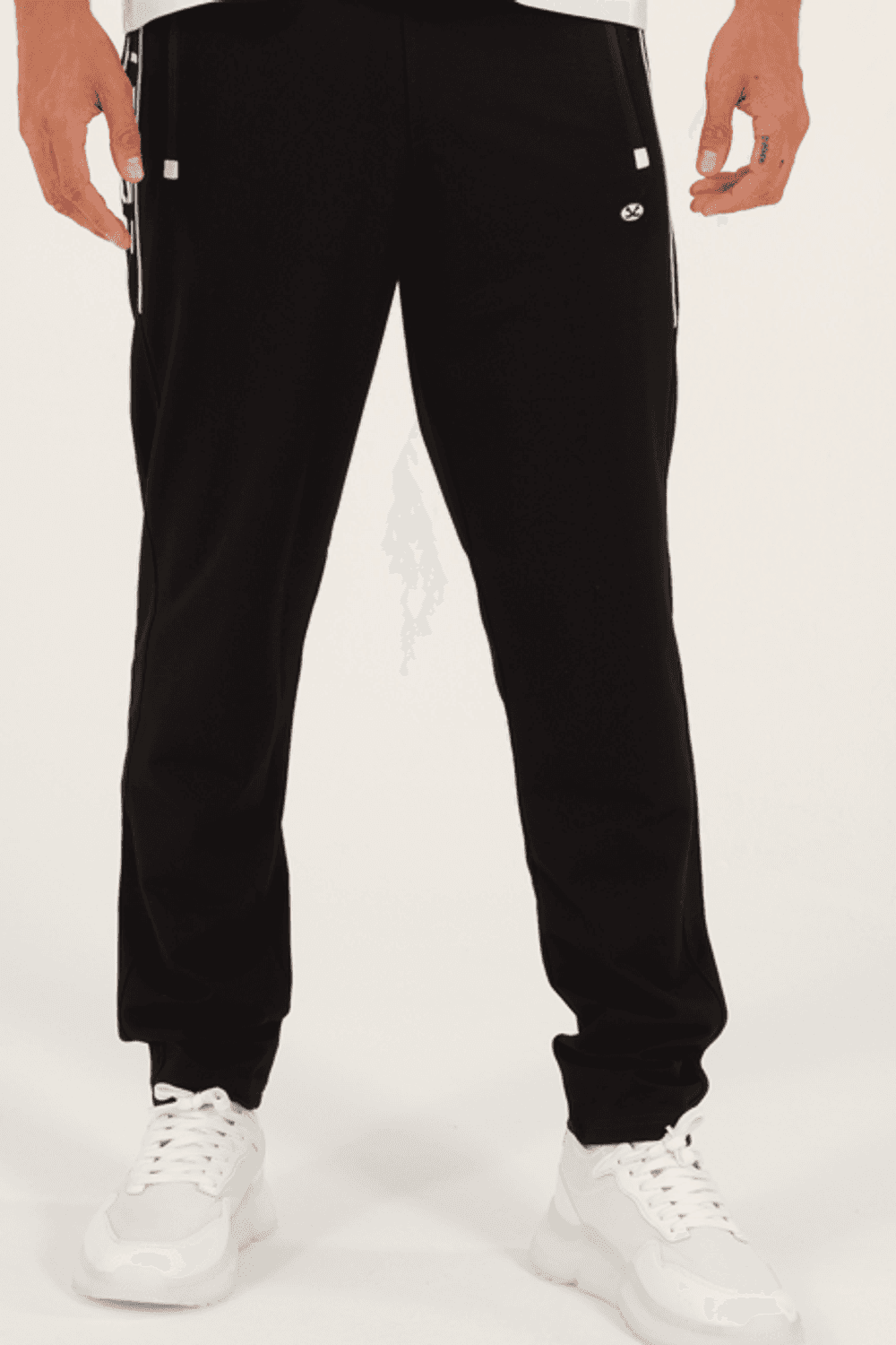 Escetic Men's Black Slimfit Breathable Super 2 Thread Fabric 4 Seasons Sports Sweatpants 1905