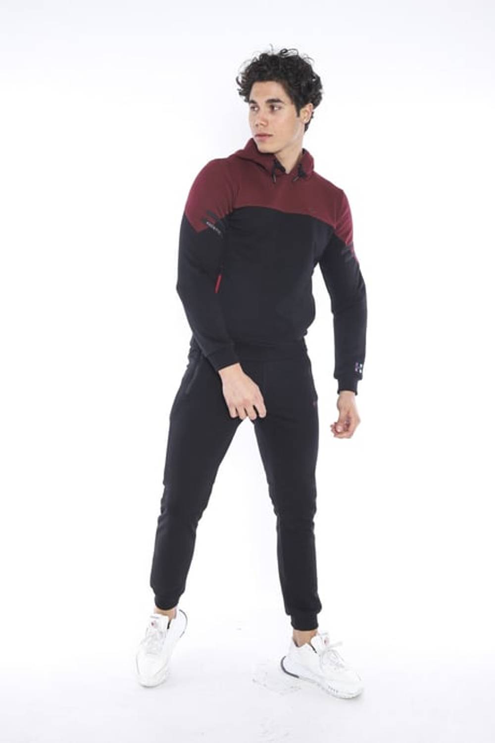 Эскетик черный мужской спортивный свитшот slimfit с принтом, дышащий, 100% хлопок, утепленный, размер M