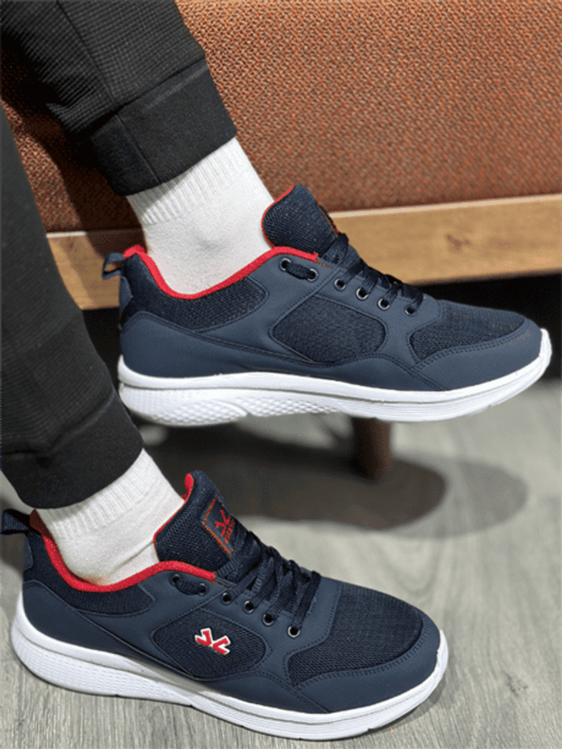 Escetic Navy Blue Red Men's Anorak Body Summer Sneaker Lightweight Sports Shoes AY0012