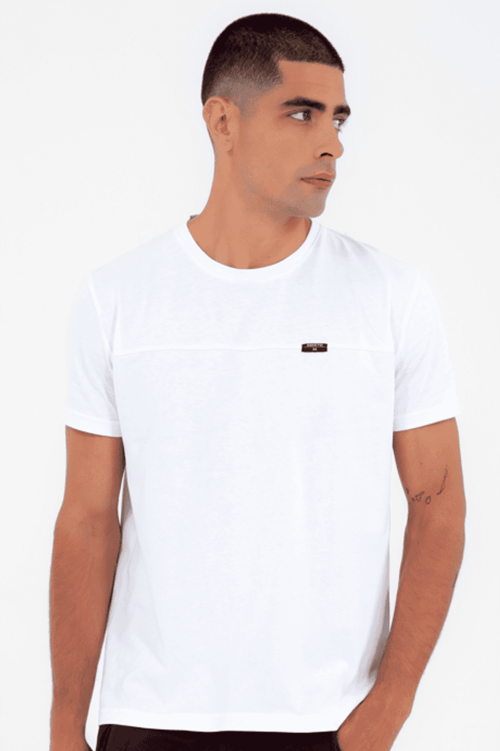 Escetic Men's White Sports O-Neck Regular Fit Breathable 100% Cotton Single Jersey Fabric T-Shirt T0025
