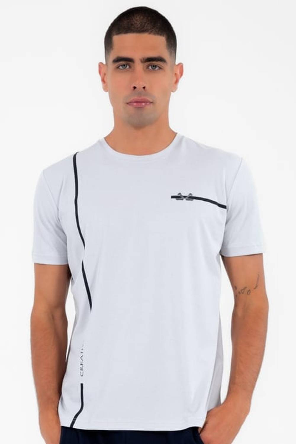 Чоловіча спортивна футболка Escetic зі спокусливим дизайном, дихаючий бавовняний матеріал, slim fit, без малюнка, універсальна для спорту та повсякденності