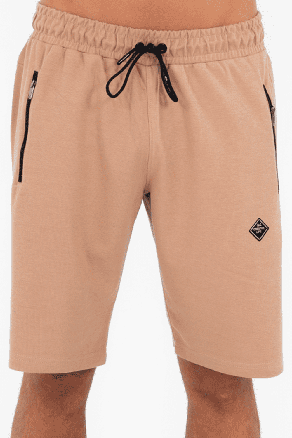 Escetic A. Brown Men's USA Pique Breathable Fabric Casual Sports Shorts B1142