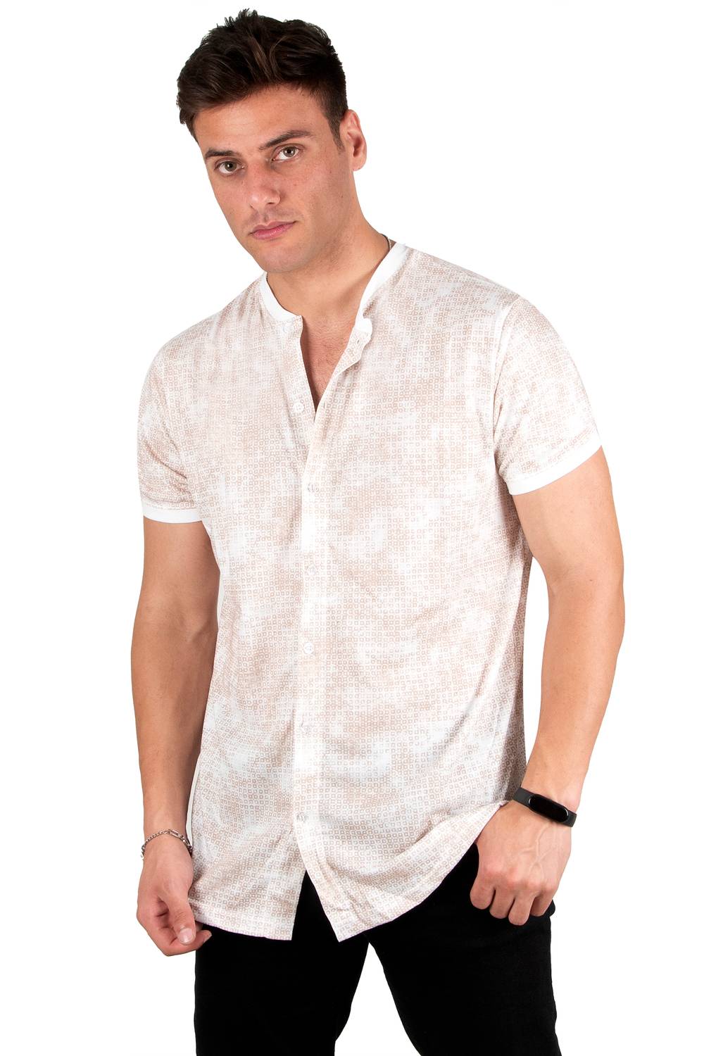 DeepSEA Digital Printed Short Sleeve Combed Cotton Men's Shirt 2303771