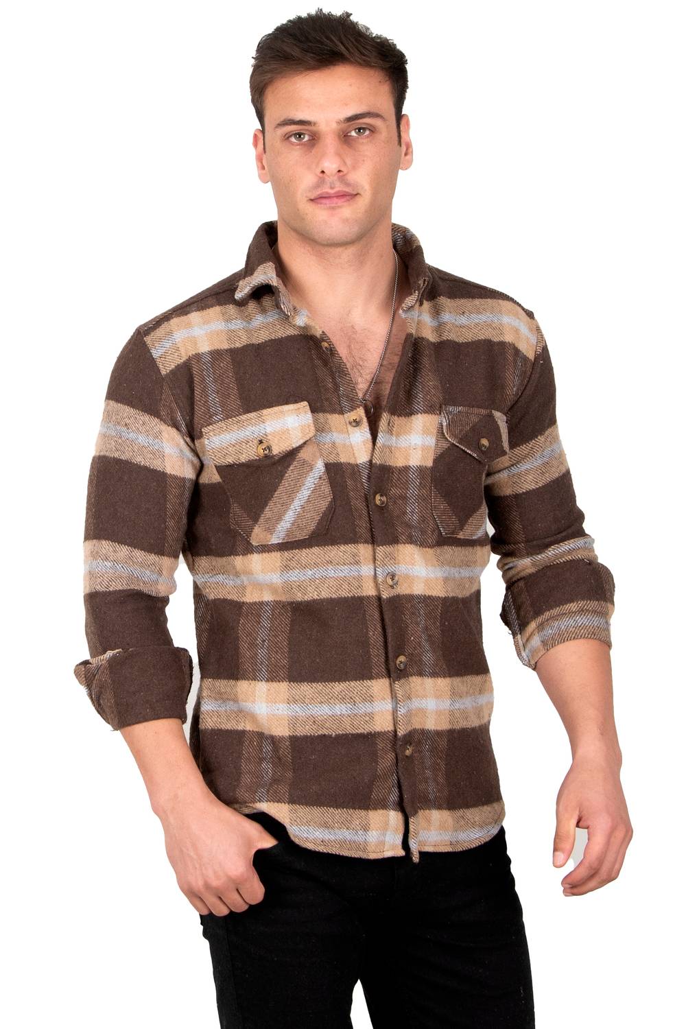 DeepSEA Buttoned Double Pocket Flap Lumberjack Shirt 2302301